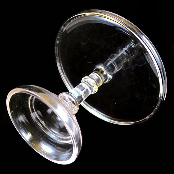 EAPG Flint Glass 9" Cake Stand - Antique Early 20th Century Stem Serving Platter - Picture 4 of 4